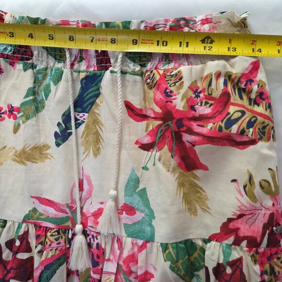 NWT Mexx Tropical Floral Maxi Skirt | Boho Cotton Tiered Skirt | Small - Picture 3 of 9